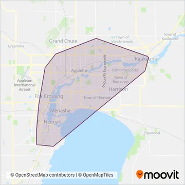 Valley Transit coverage area map