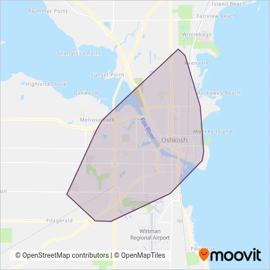 GO Transit coverage area map