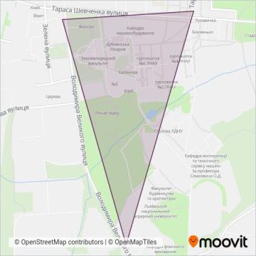 Карта зони покриття Львівське АТП