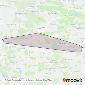 Шлях-Авто coverage area map