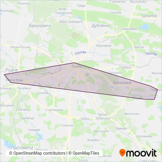 Shlyakh-Auto coverage area map