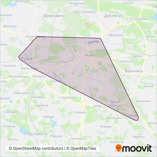 Uspikh BM coverage area map