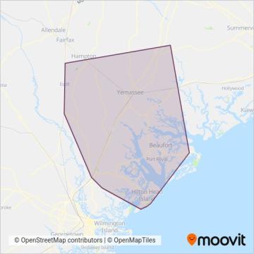 Palmetto Breeze Transit coverage area map