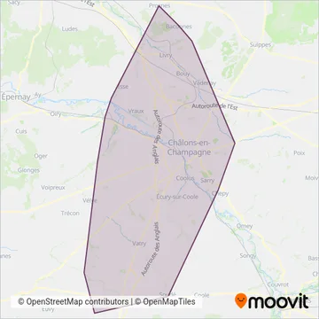 Châlons-en-Champagne coverage area map