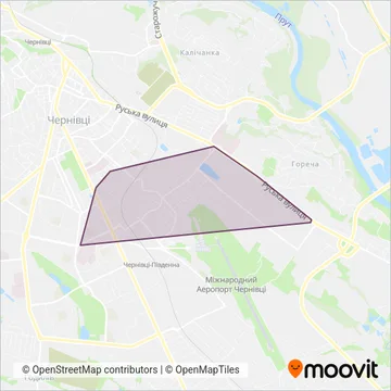 Карта зони покриття МКП "Тарас"