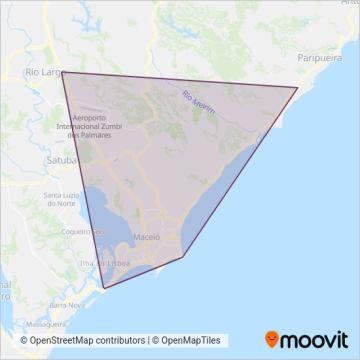 Mapa da área de cobertura da CIDADE DE MACEIÓ