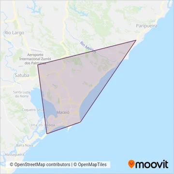 CIDADE DE MACEIÓ coverage area map