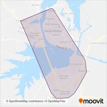 Atlântico Transportes coverage area map