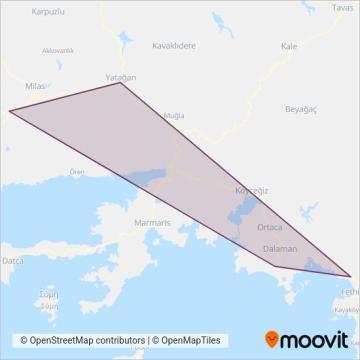 MUTTAŞ Havalimanı(Airport Shuttle)✈︎ coverage area map