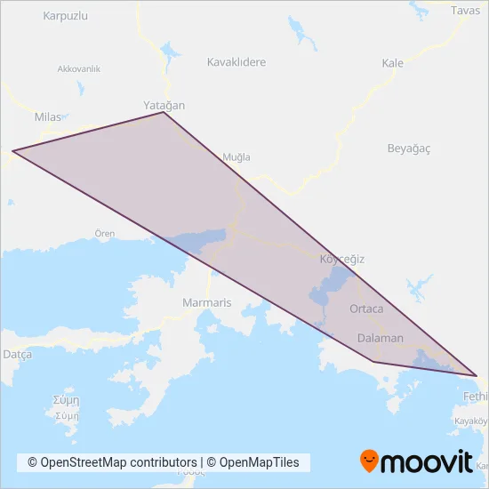 MUTTAŞ Havalimanı(Airport Shuttle)✈︎ coverage area map