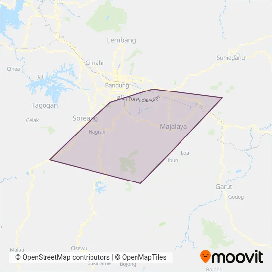 Angkutan Kabupaten Bandung coverage area map