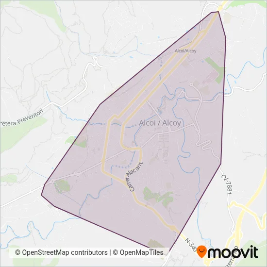 Vectalia - Alcoi coverage area map