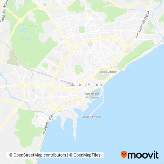Renfe Cercanias coverage area map