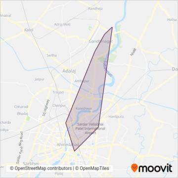 GSRTC coverage area map