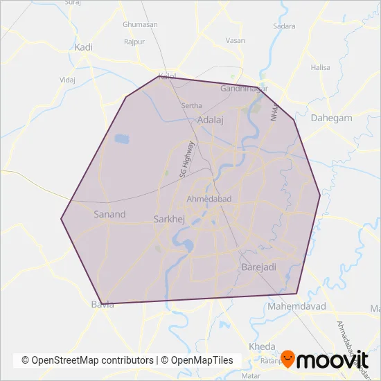 AMTS coverage area map
