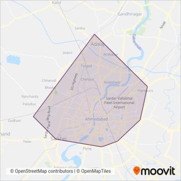 AMTS BRTS coverage area map