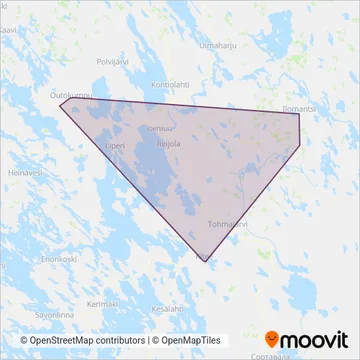 Savonlinja coverage area map