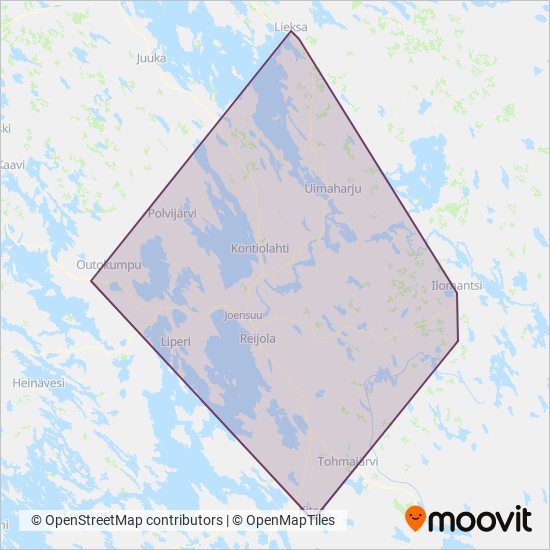 Savonlinja Oy coverage area map
