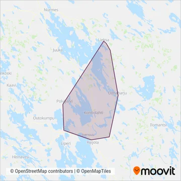 Savo-Karjalan Linja Oy coverage area map