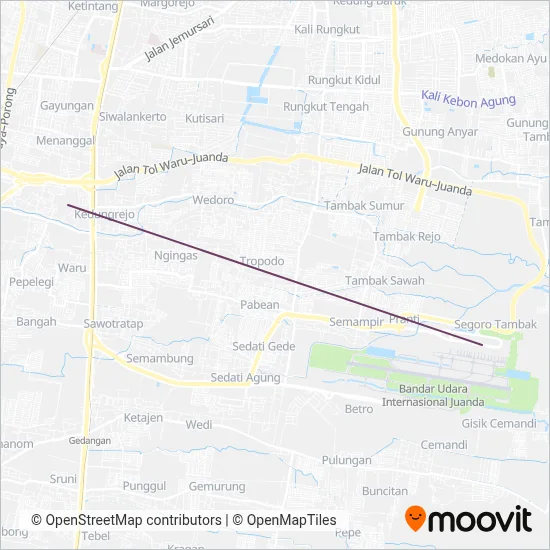 DAMRI coverage area map