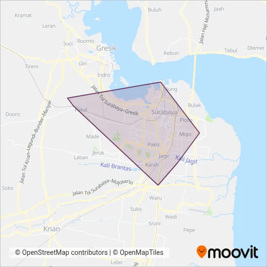 Suroboyo coverage area map