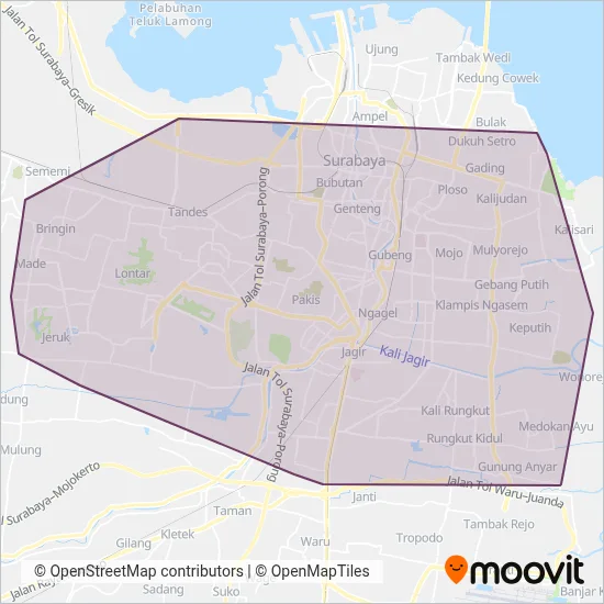 Feeder Wira Wiri Suroboyo coverage area map