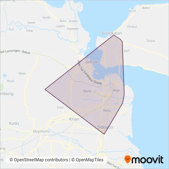 Angkot Surabaya coverage area map