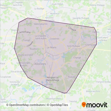 SETRAM (Bus) coverage area map