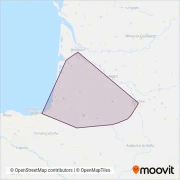 SNCF VOYAGEURS coverage area map
