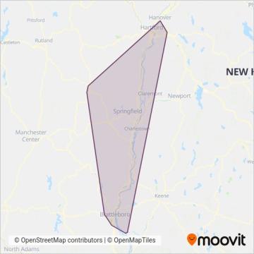The Moover coverage area map