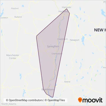 The Moover coverage area map