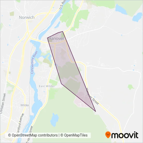 Dartmouth Campus Connector coverage area map