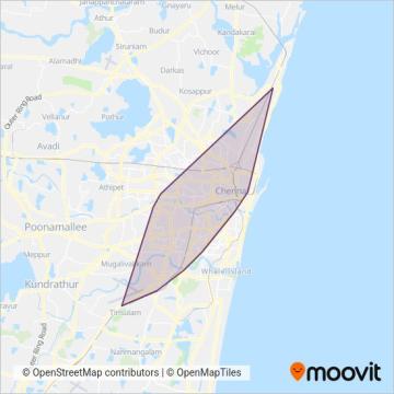 Chennai Metro coverage area map