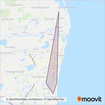MTC Express Bus coverage area map