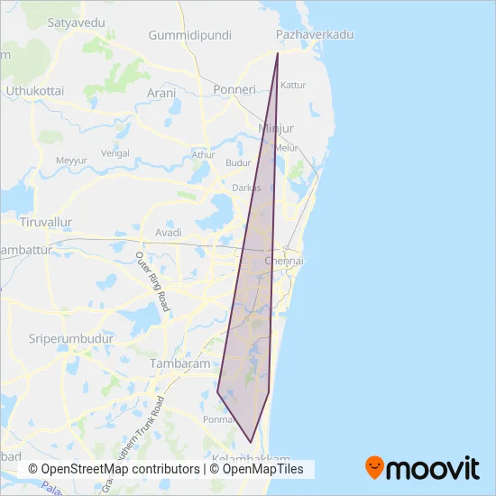 MTC Express Bus coverage area map