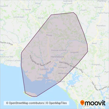 IZILO (Bus) coverage area map