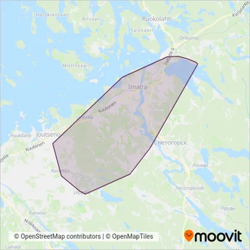 V-S Bussipalvelut Oy coverage area map
