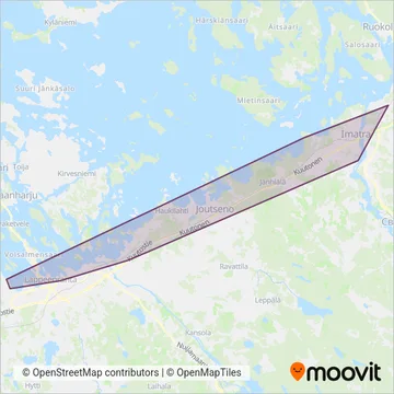 Kymen Charterline Oy coverage area map