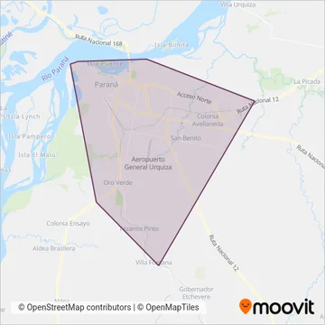 Buses Paraná coverage area map