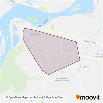 Transporte San José S.A. coverage area map