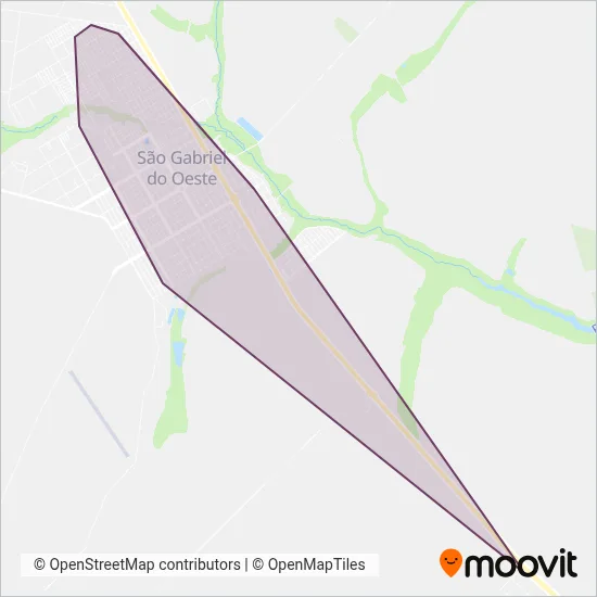 Viação São Gabriel coverage area map