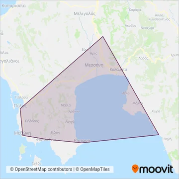 Κ.Τ.Ε.Λ. ΜΕΣΣΗΝΙΑΣ coverage area map
