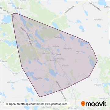 Länsilinjat Oy coverage area map