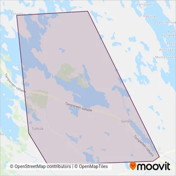 Taksipalvelu Mutta Oy coverage area map