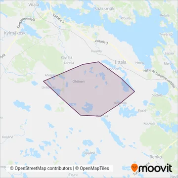 Saarikunnan Liikenne Oy coverage area map