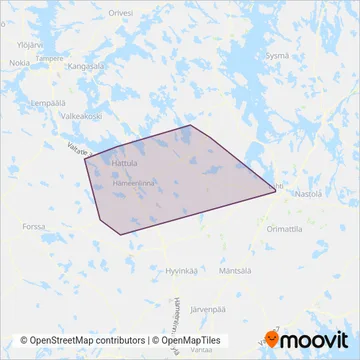 Pekolan Liikenne Oy coverage area map
