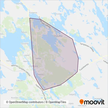 Mikkolan Liikenne Oy coverage area map