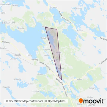 Valkeakosken Liikenne Oy coverage area map