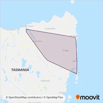Manion's Coaches coverage area map