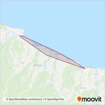 Metro Tasmania - Burnie coverage area map